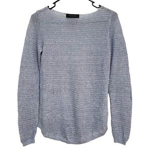 TAHARI linen knit top